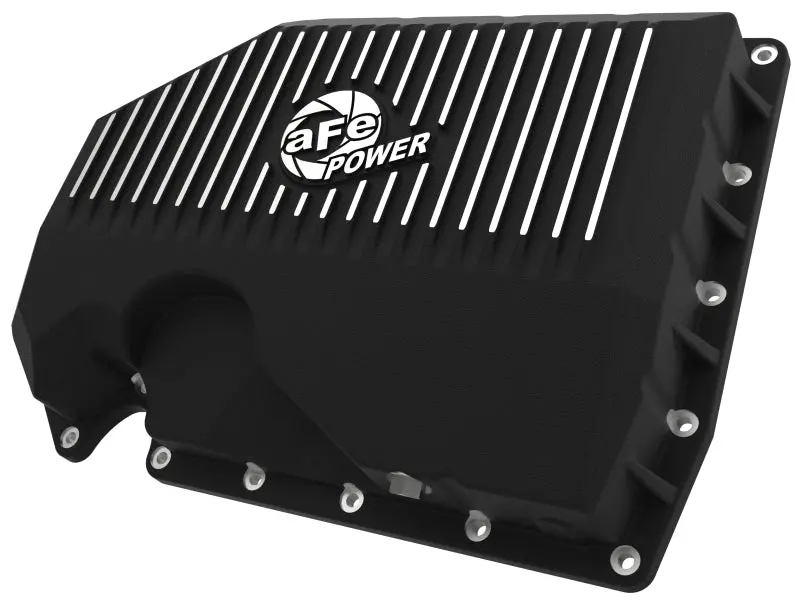 Afe 05-19 Vw 1.8L/2.0L W/O Oil Sensor Engine Oil Pan Black Power Street Series W/ Machined Fins 1