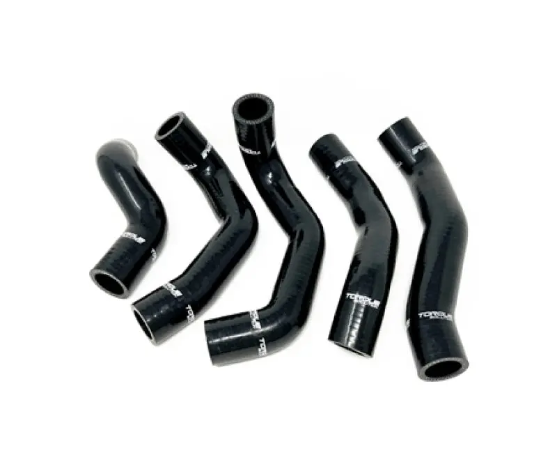Torque Solution 13-17 Hyundai Veloster 1.6 Turbo Silicone Radiator Hose Kit - Black 1