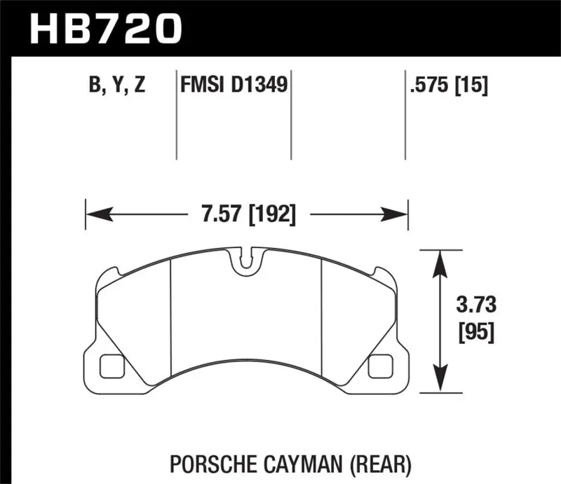 Hawk 10-16 Porsche Panamera / 08-15 Porsche Cayenne Performance Ceramic Street Front Brake Pads 1