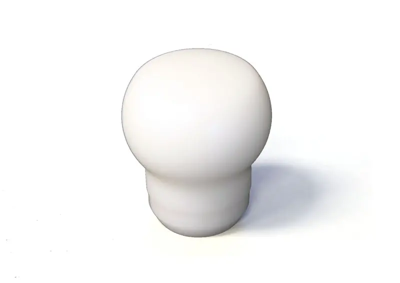 Fat Head Delrin Shift Knob (White): Universal 10X1.25 1