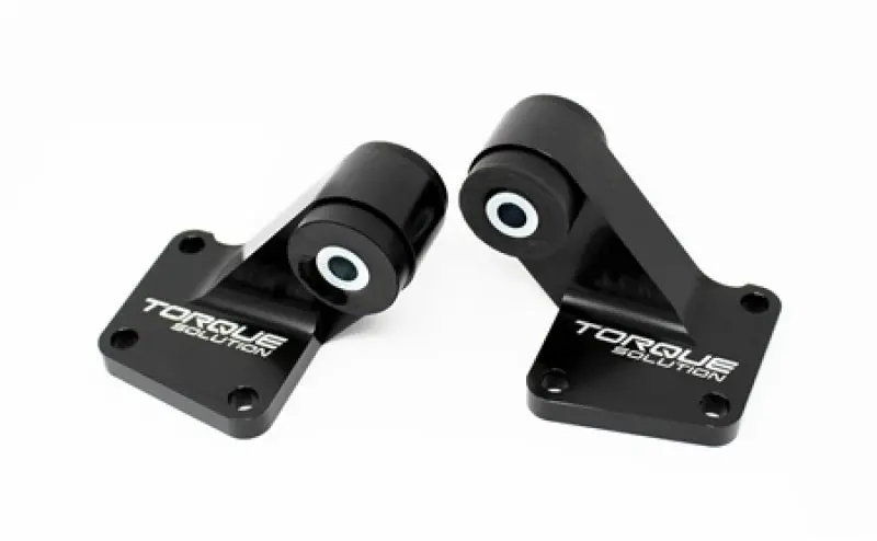 Torque Solution 03-06 Mitsubishi Evo Vii-Ix Billet Rear Differential Mounts - Black 1