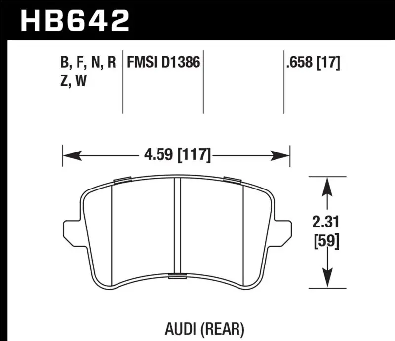 Hawk Performance 09-10 Audi A4/Quattro / 08-11 A5 Quattro / 09-11 Q5 Rear Ceramic Street Brake Pads 1