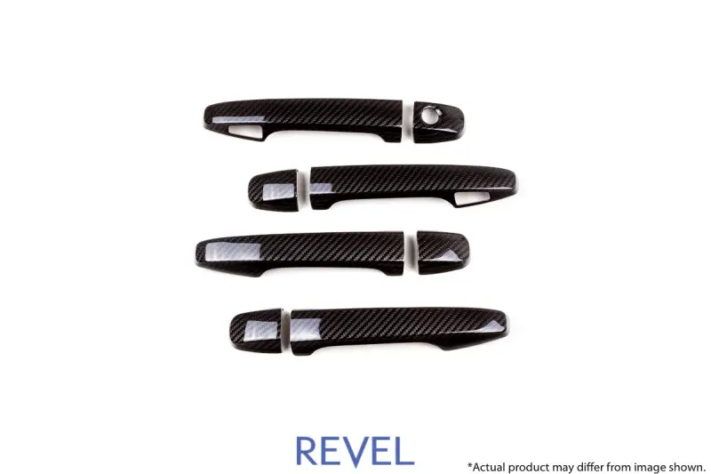 Revel Gt Dry Carbon Door Handle Covers (Fl/Fr/Rl/Rr) 15-18 Subaru Wrx/Sti - 8 Pieces 1