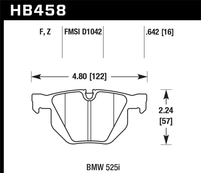 Hawk 07-08 Bmw X5 3.0Si / 09-13 X5 Xdrive / 10-13 X6 Xdrive Perf Ceramic Rear Street Brake Pads 1