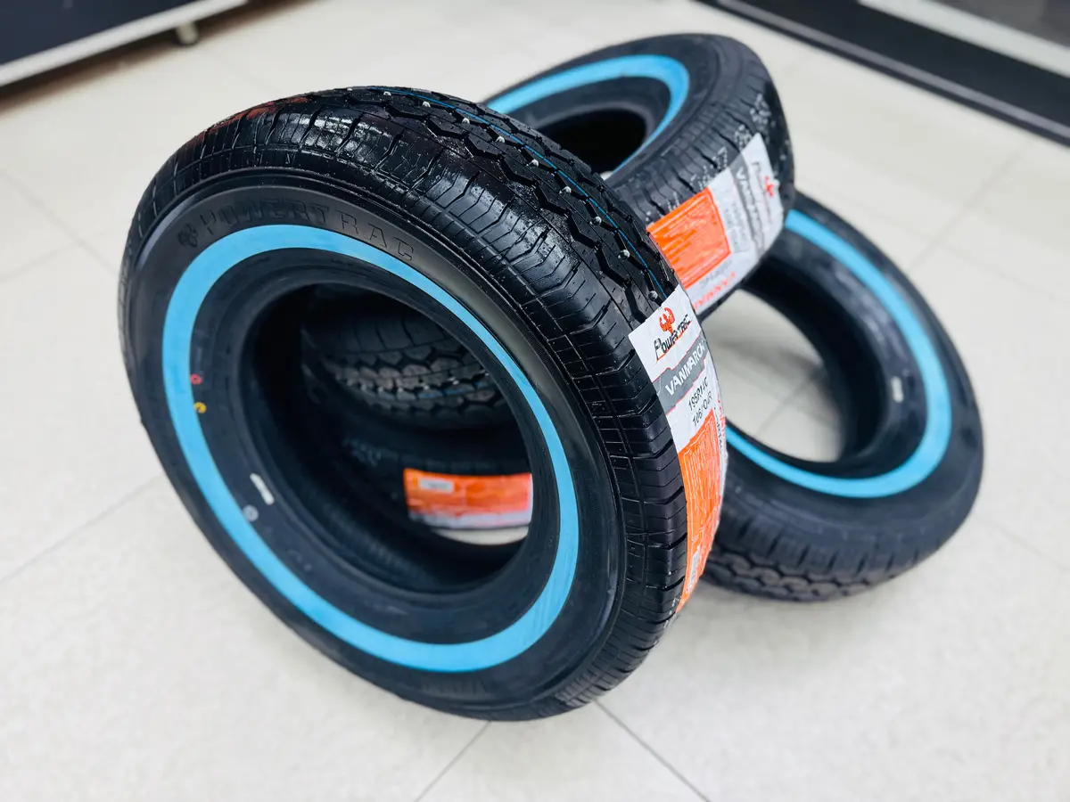 195R14c White Wall Powertrac Taxi Tyres 1