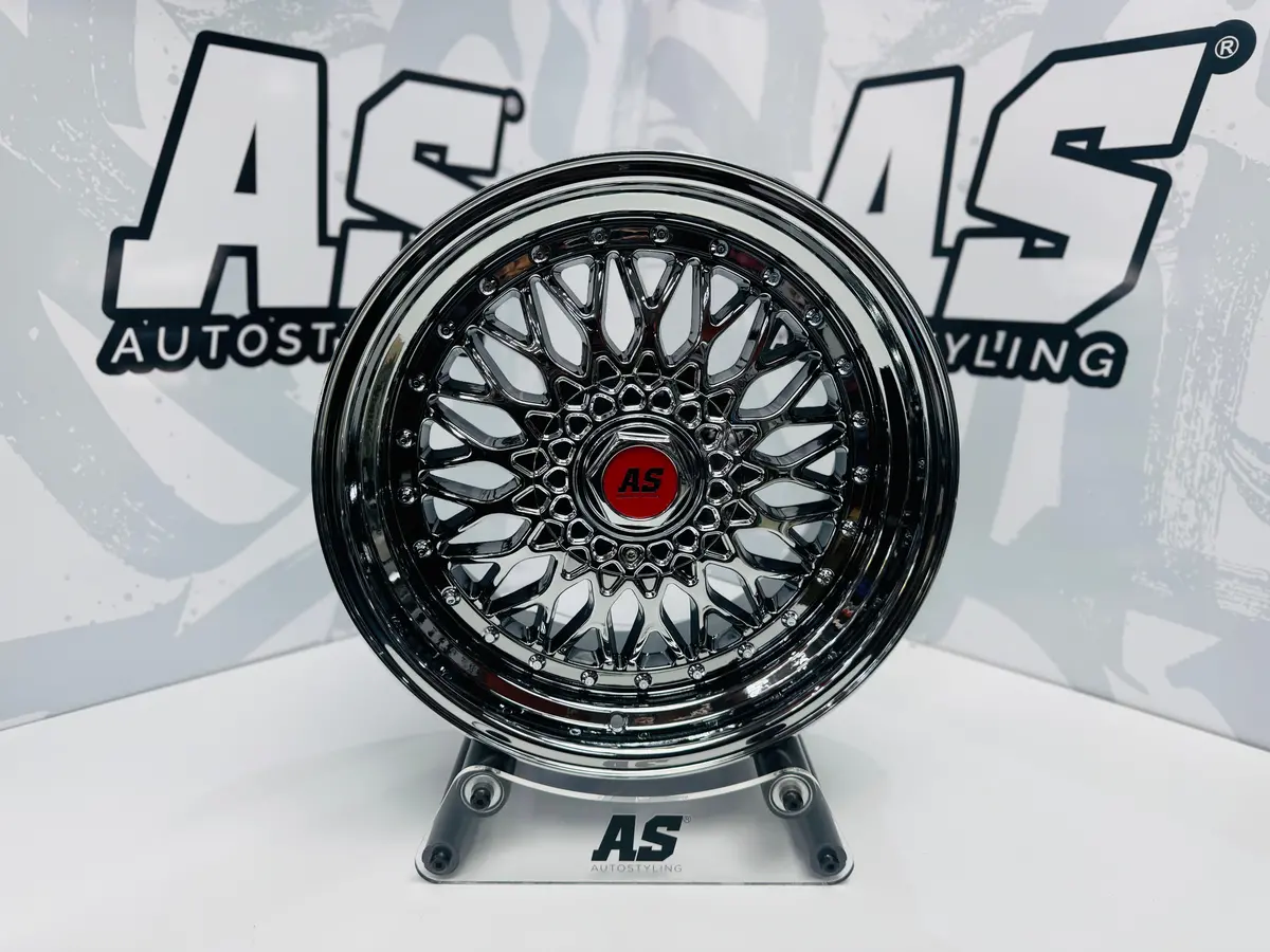 17” As® Mesh Black  Chrome 4X100 & 5X100 8.5J 1