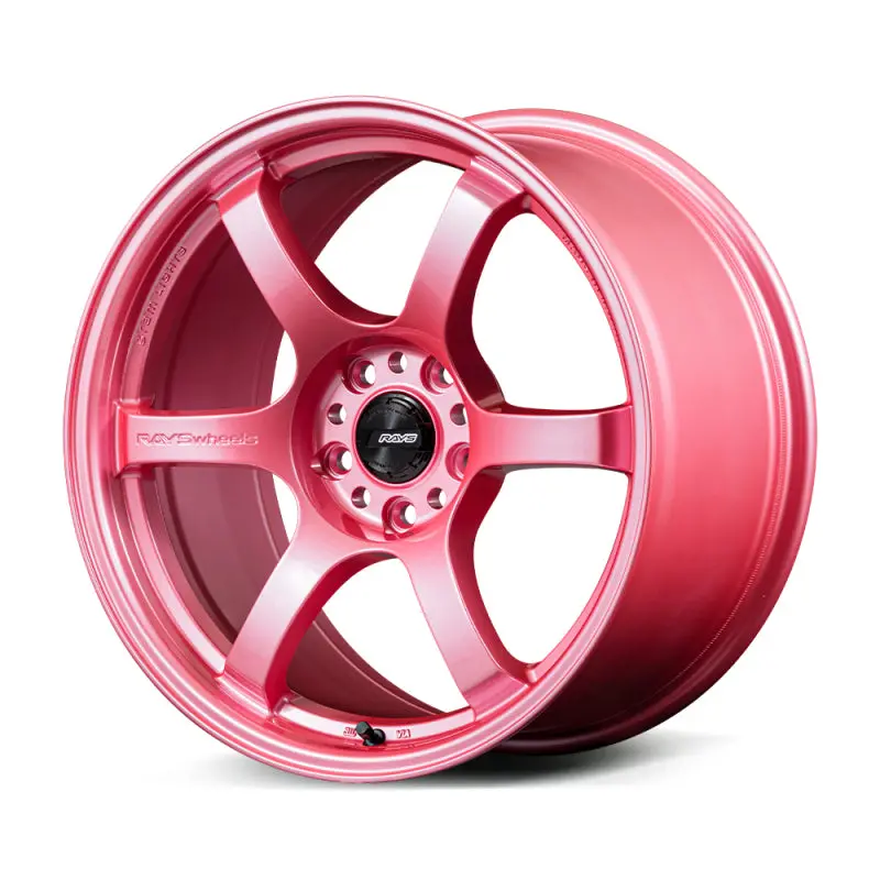 Gram Lights 57Dr 18X9.5 +38 5X114.3 Sakura Pink Wheel (W/ Center Cap & No. 21 Bk Air Valve) 1