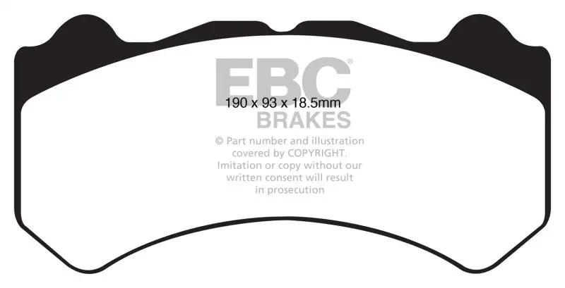 Ebc 08-11 Nissan Gt-R (R35) 3.8 Twin Turbo (Cast Iron Rotors) Bluestuff Front Brake Pads 1