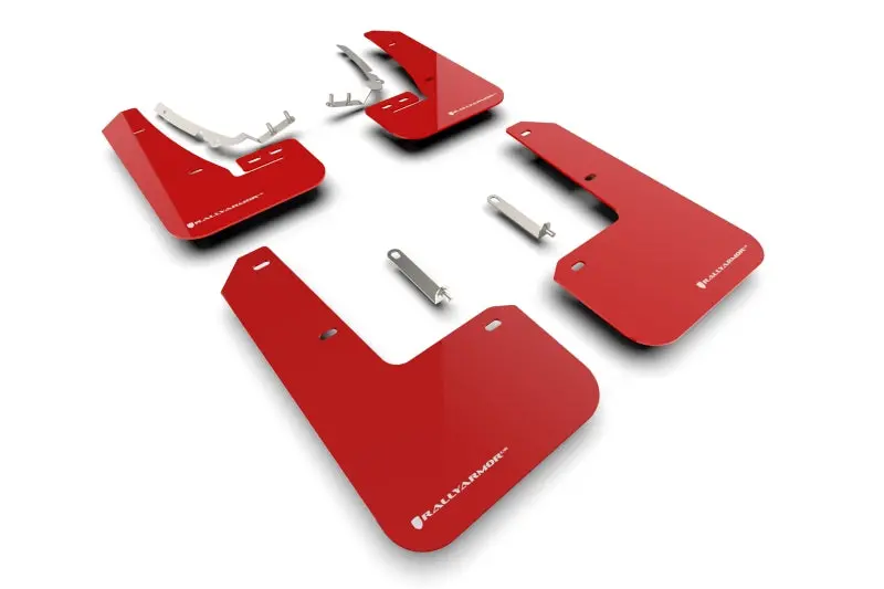 Rally Armor Mk8 Red Mud Flaps With White Logo For Volkswagen Golf Gti/R (Ur Fitment) 1