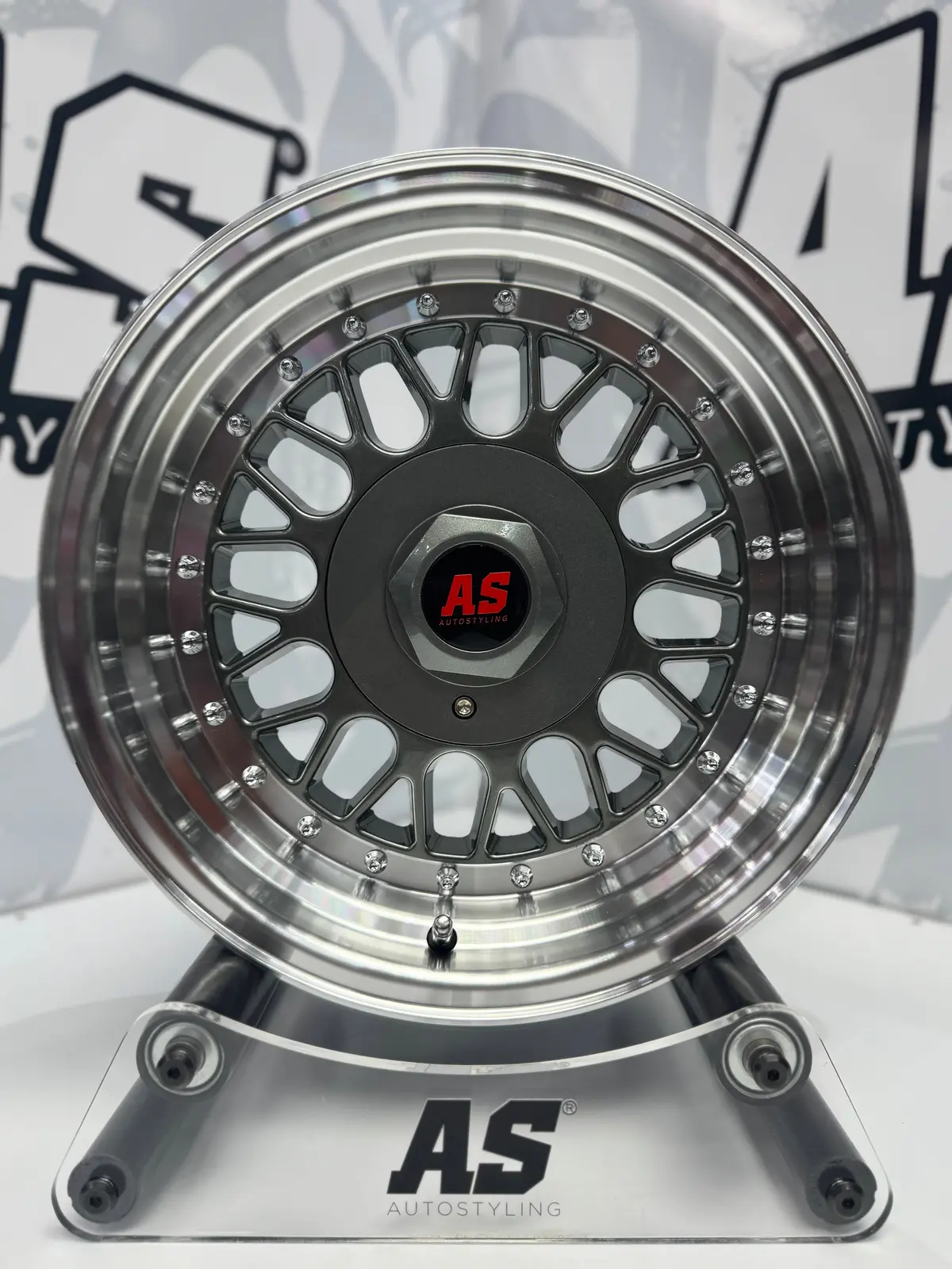 15” As- 7501 4/100 4/114 Gunmetal Grey Wheels 1