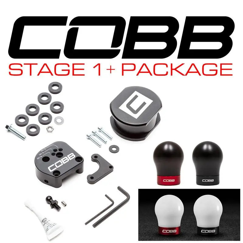 Cobb 13-18 Ford Focus St / 16-18 Focus Rs Stage 1+ Drivetrain Package (White W/Red Shift Knob) 1