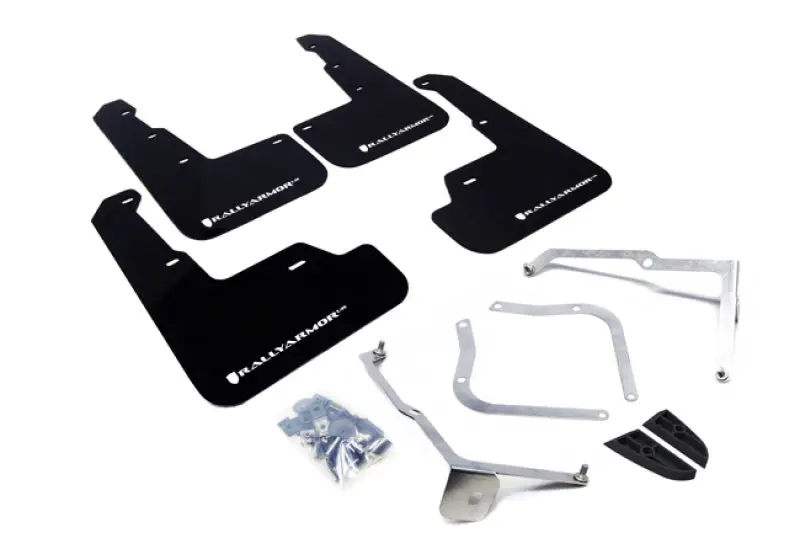 Rally Armor 15-21 Subaru Wrx/Sti Black Ur Mud Flap W/White Logo 1