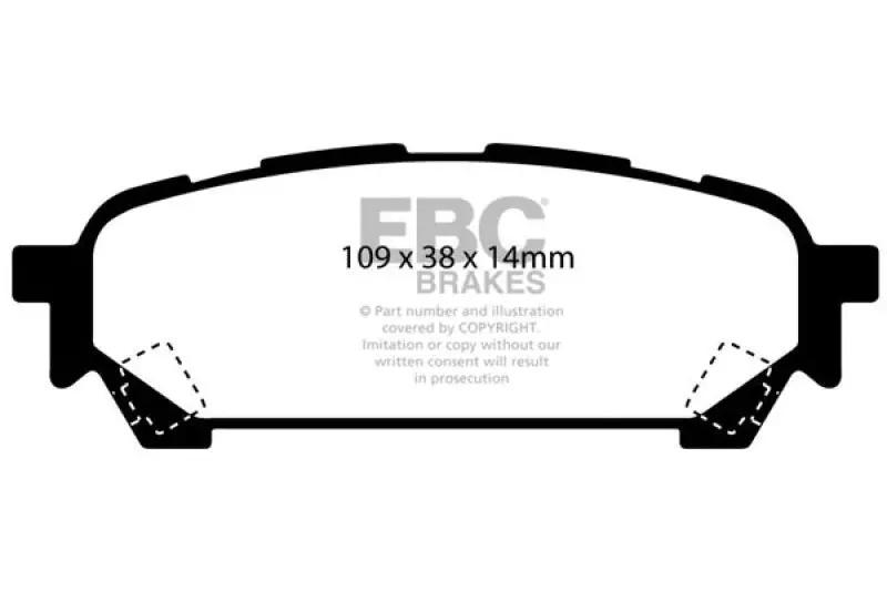 Ebc 03-05 Subaru Impreza 2.0 Turbo Wrx Bluestuff Rear Brake Pads 1