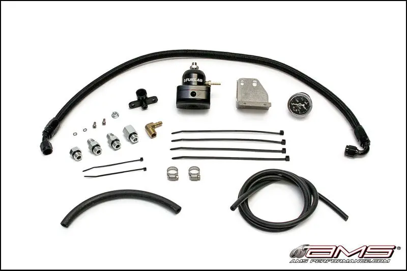 Ams Performance 08-15 Mitsubishi Evo X Fuel Pressure Regulator Kit - Black 1