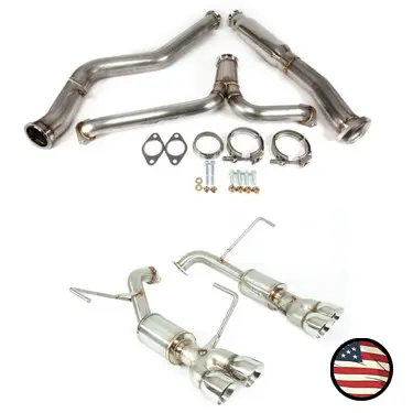 Catback Exhaust - 2019-2021 Subaru Sti - 4" Muffler - 3" Double Wall Tips 1