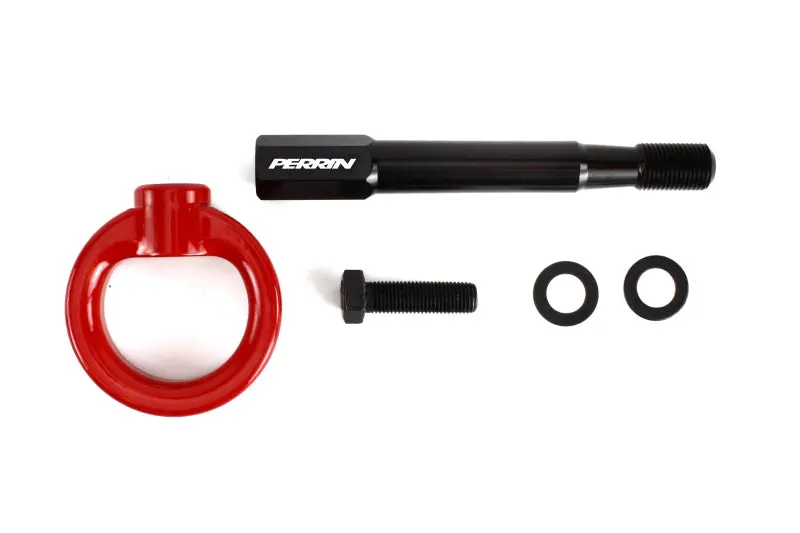 Perrin 08-14 Subaru Wrx/Sti (Hatchback) Tow Hook Kit (Rear) - Red 1