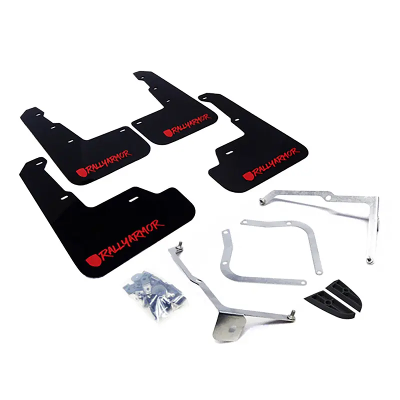 Rally Armor 15-21 Subaru Wrx/Sti Black Ur Mud Flap W/Red Altered Font Logo 1