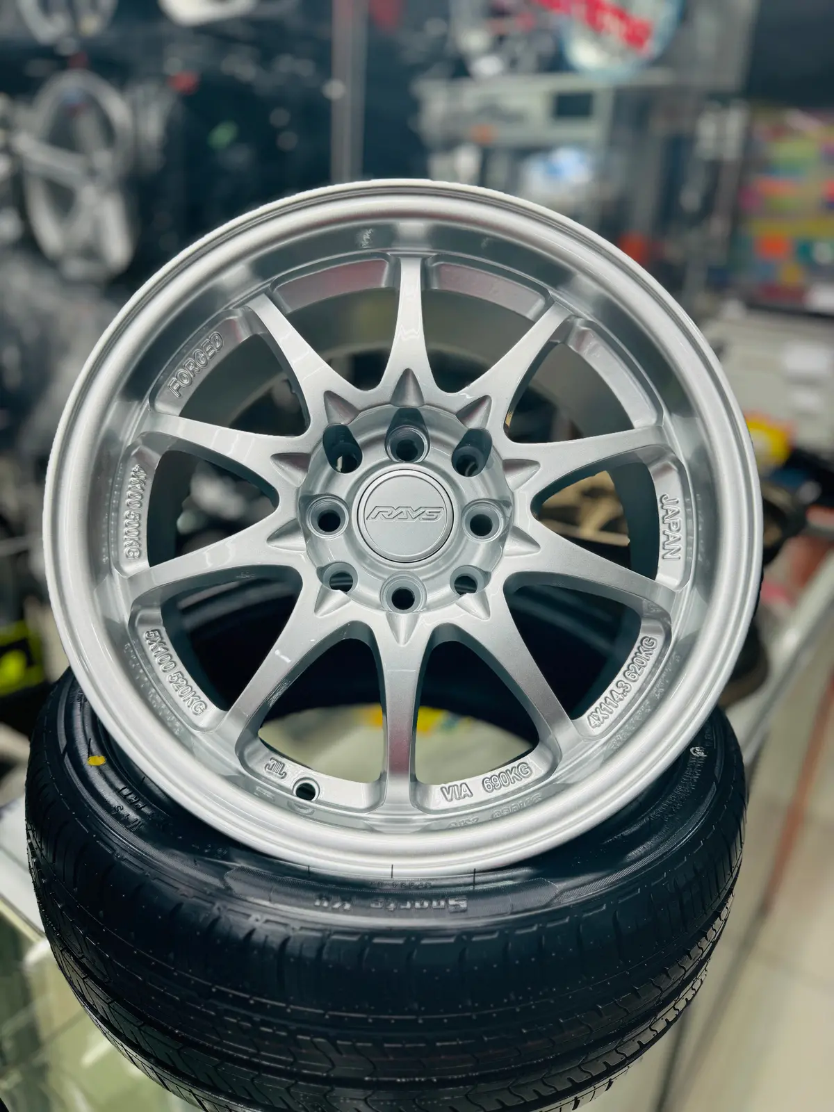 15” As-28 4/100 & 4/114 Pcd Matt Silver 1