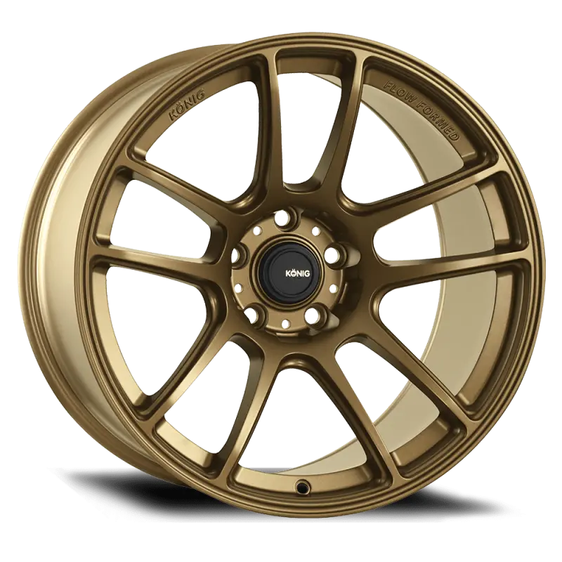 Konig Heliogram 19X8.5 5X114.3 Et42 Matte Bronze Knurled Bead Flow Formed 1