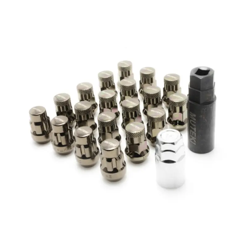 Wheel Mate Muteki Sr35 Close End Lug Nuts W/ Lock Set - Chrome 12X1.50 35Mm 1