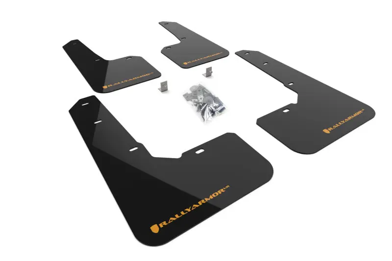 Rally Armor 22-25 Subaru Outback Wilderness Black Mud Flap Wild Orange Logo 1