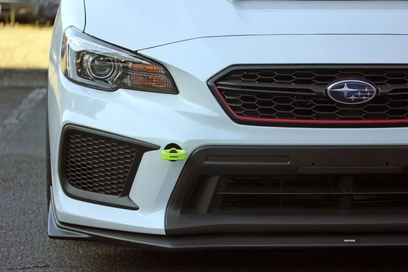 Perrin 18-21 Subaru Wrx & Sti / 13-25 Brz / 17-20 Toyota 86 Tow Hook Kit (Front) - Neon Yellow 1