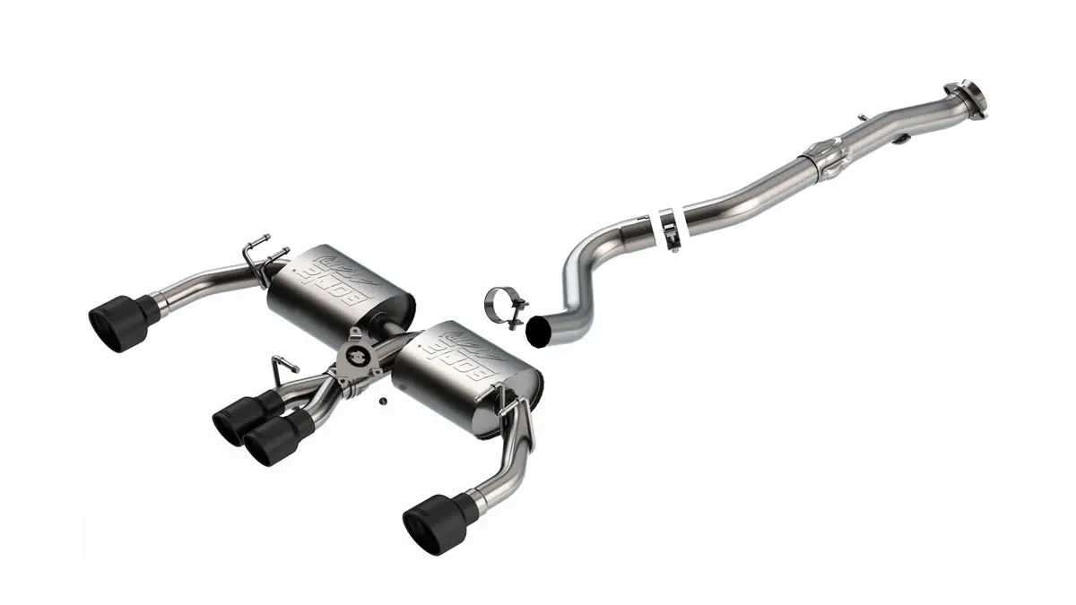 Borla 23-24 Toyota Gr Corolla Atak Cat Back System W/ Black Tips 1