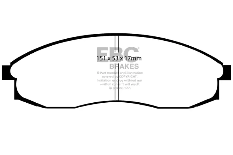 Ebc 93-98 Nissan Skyline (R33) 2.5 Gts Redstuff Front Brake Pads 1