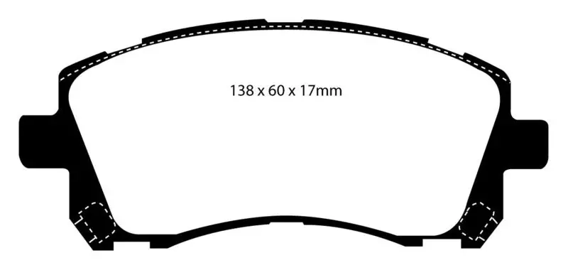 Ebc 98-02 Subaru Forester 2.5 Redstuff Front Brake Pads 2