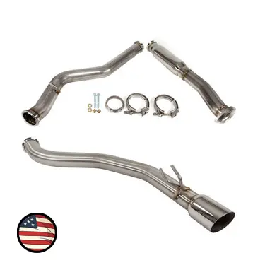 Catback Exhaust - 2019-2021 Subaru Sti Only - Muffler Delete - Single Exit Track Package - 4" Single Wall Tip 1