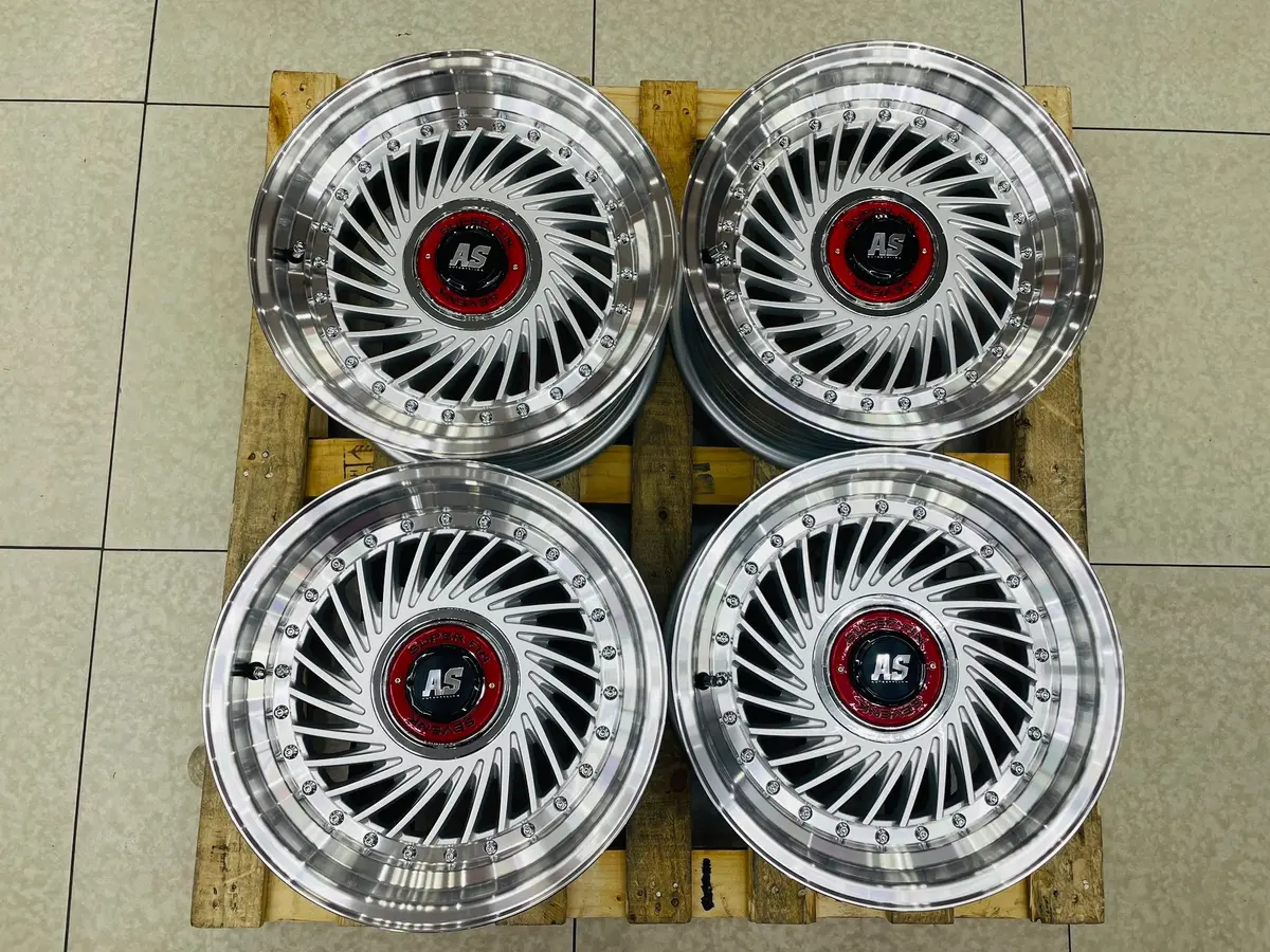 15” As- Superfin Silver  4/100 4/108 Wheels 1