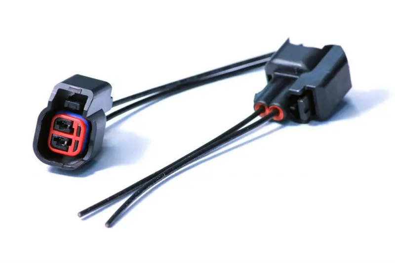 Injector Dynamics Uscar Female Connector Pigtail Kit – Universal Fuel Injector Wiring Harness 1