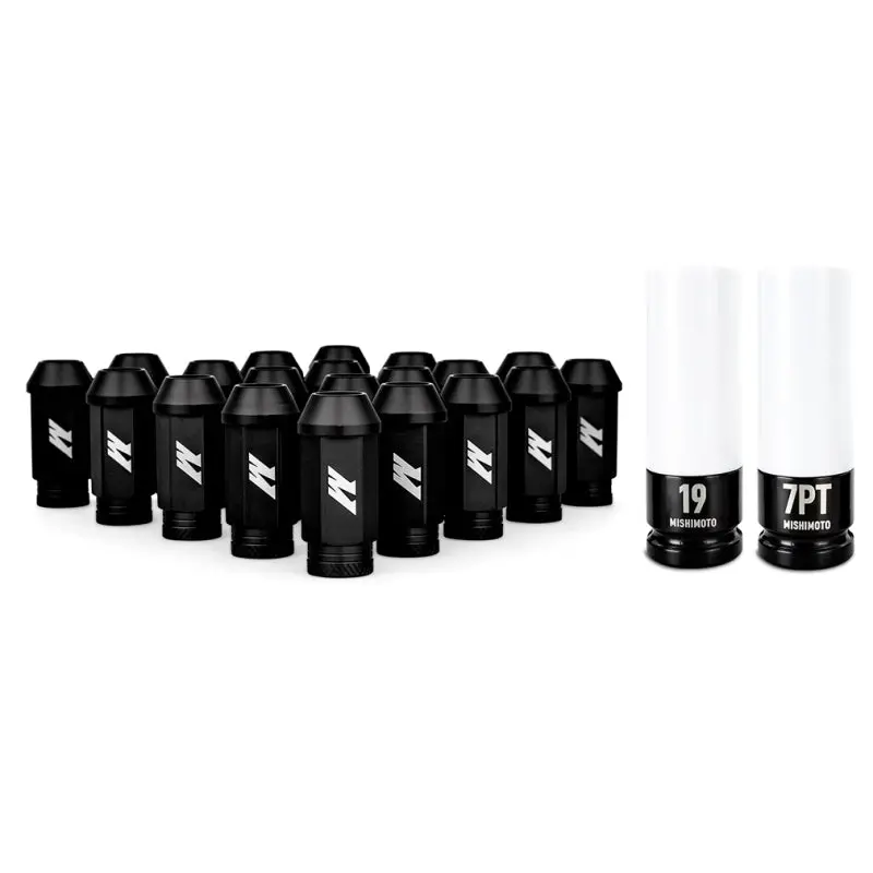 Mishimoto Aluminum Locking Lug Nuts M12x1.5 20Pc Set Black 1