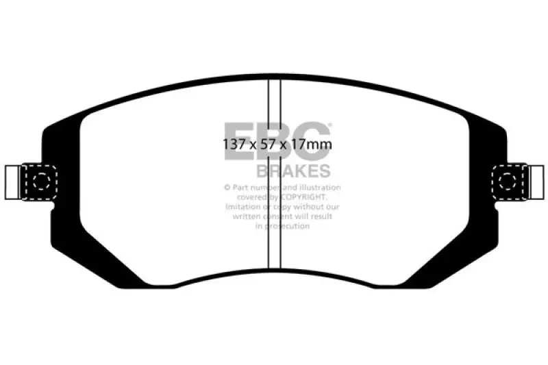 Ebc 04-06 Saab 9-2X 2.0 Turbo Ultimax2 Front Brake Pads 1
