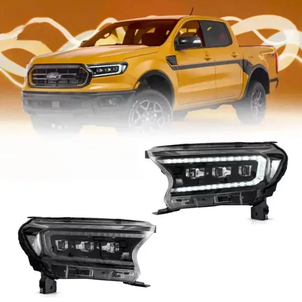 Ford Ranger Vland Headlights Tri-Projector Style 2016+ To 2022 1