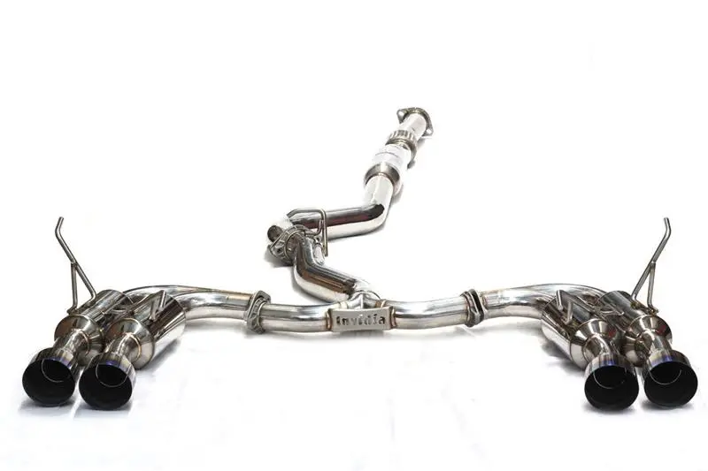 Invidia 11-14 Subaru Wrx/Sti Sedan Gemini/R400 Single Layer Quad Stainless Steel Tip Catback Exhaust 1