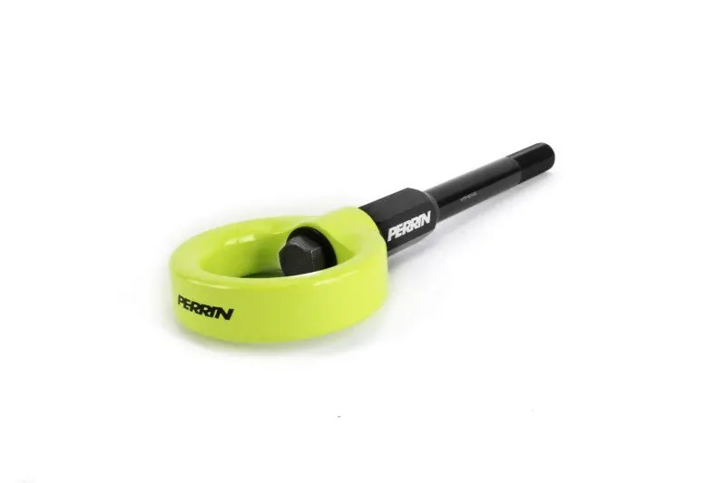 Perrin 02-07 Subaru Wrx/Sti Tow Hook Kit (Front) - Neon Yellow 1