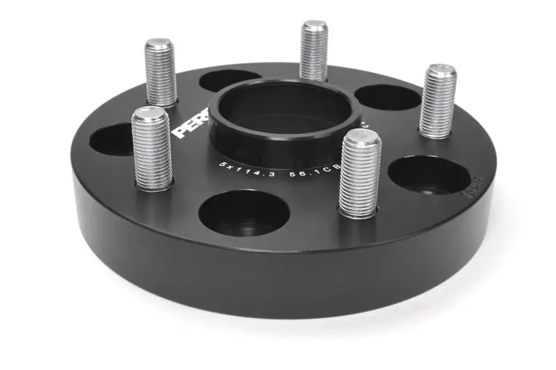 Perrin Subaru 25Mm Wheel Spacers 5X114.3 Bp W/56Mm Hub - Black 1