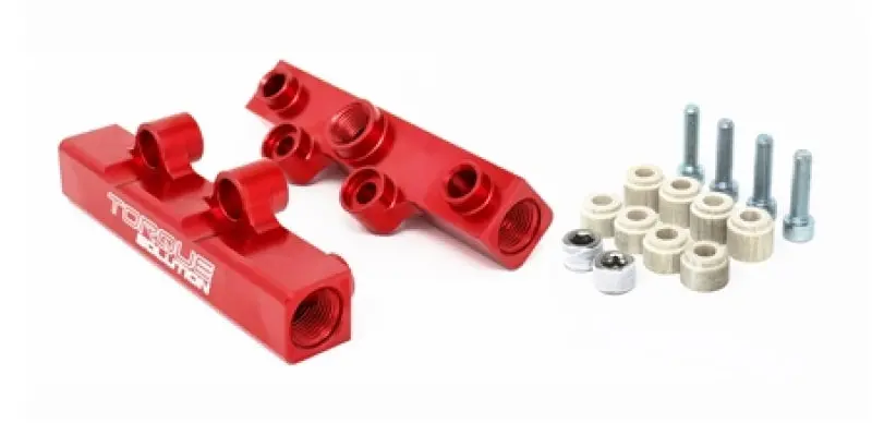 Torque Solution Top Feed Fuel Rails: 02-14 Subaru Wrx / 07-18 Sti - Red 1