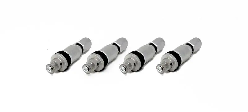 Torque Solution Billet Tpms Valve Stem Kit (Silver) 2008+ Subaru Legacy Impreza Wrx / Sti 1