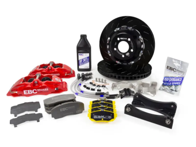 Ebc Racing 89-02 Nissan Silvia (S15) 2.0L Red Apollo-6 Calipers 355Mm Rotors Front Big Brake Kit 1