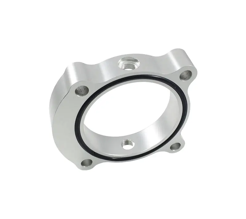 Torque Solution Throttle Body Spacer (Silver): 2013+ Hyundai Genesis Coupe 2.0T 1