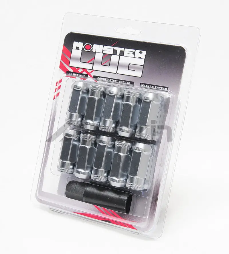 Wheel Mate 14X1.50 Monster Open End Silver Lug Nut - Set Of 20 1