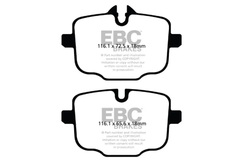 Ebc 2021+ Bmw M3/M4 3.0Tt (G80/G82/G83 W/Cast Iron Rotors) Redstuff Rear Brake Pads 1