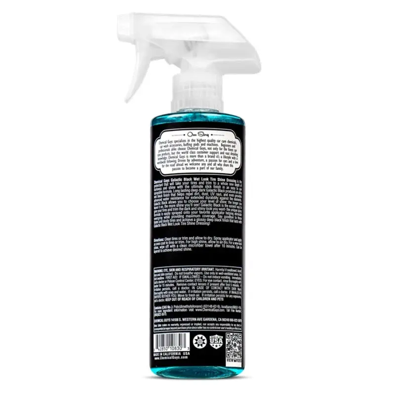 Chemical Guys Galactic Black Wet Tire Shine Coating – 16-Ounce Liquid Tire Dressing 1