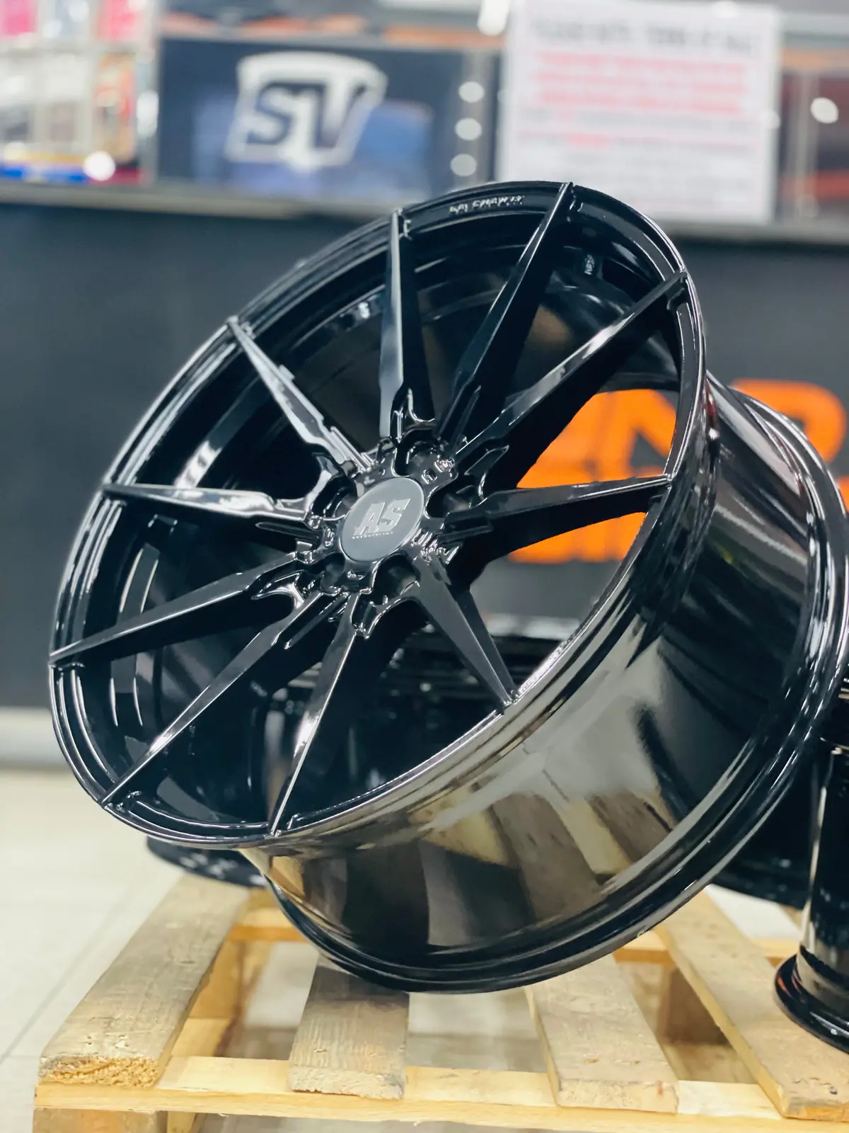 21” As-5010 5X112 9J Pcd Gloss Black Wheels Perfect For Tiguan 1