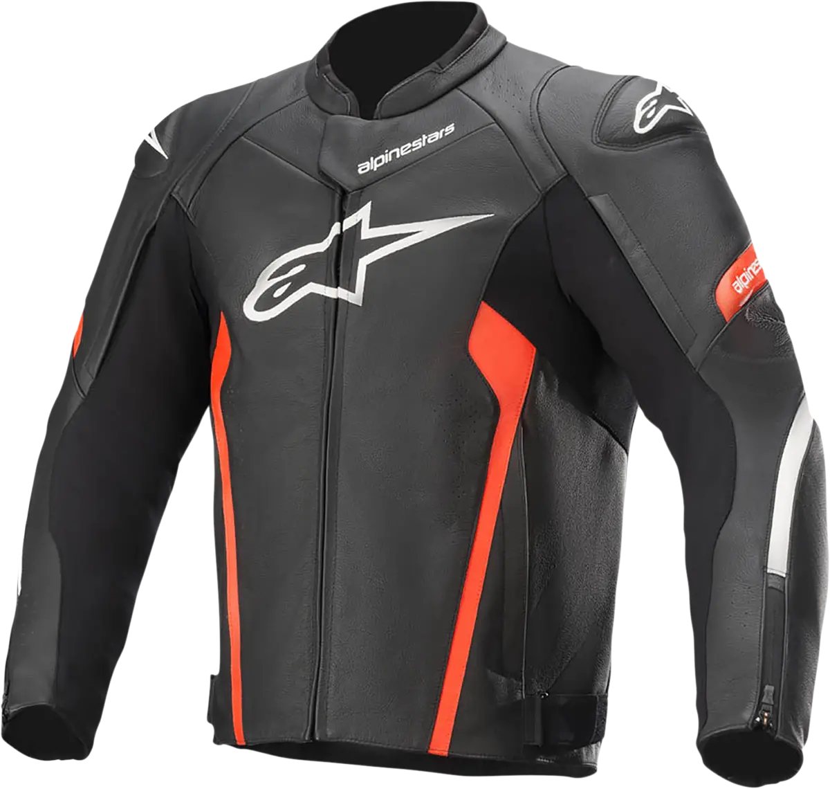 Alpinestars Faster V2 Leather Motorcycle Jacket – Black/Red (Us 40 / Eu 50) 1