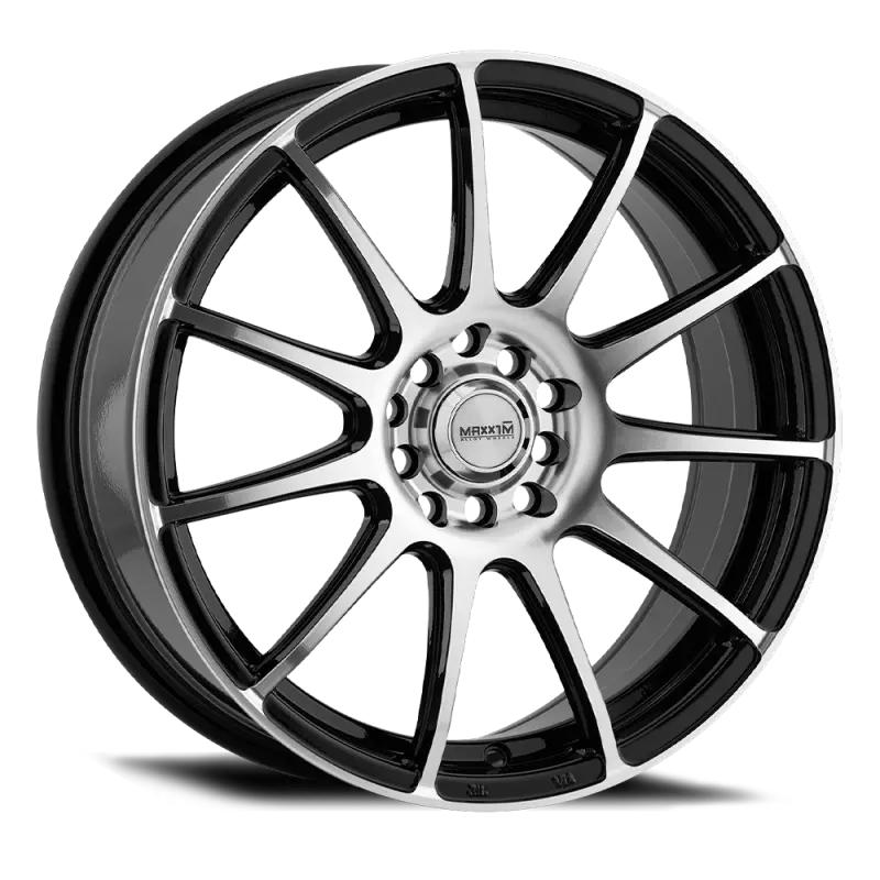 Maxxim Champ 16X7 8X100/114.3 Et40 Machined Face / Gloss Black 1