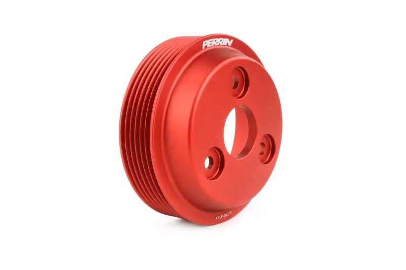 Perrin 15-21 Subaru Wrx Lightweight Water Pump Pulley - Red 1