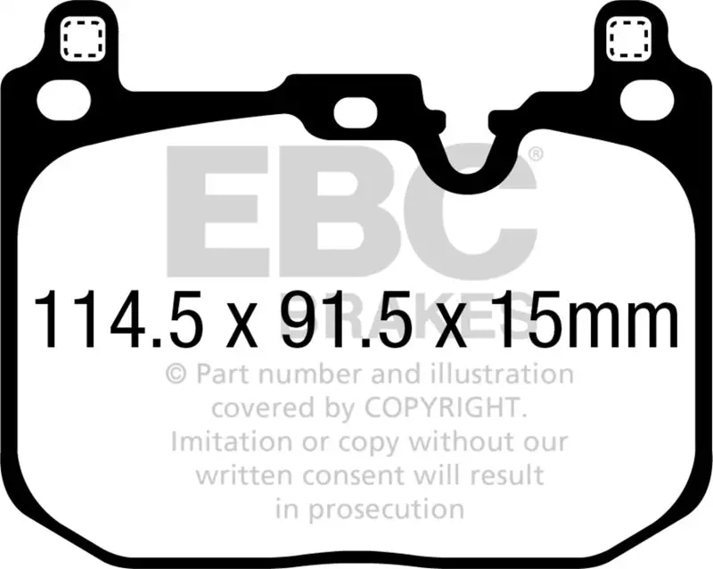 Ebc 2018+ Bmw X2 Yellowstuff Front Brake Pads 1